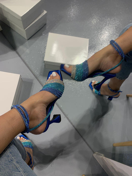 Women's glittering diamond sandals